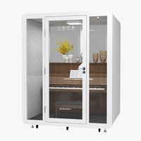 Harga Pabrik Stan Kantor Kedap Suara Dalam Ruangan Ruang Kerja Ruang Suara Modular Stan Studio Kedap Suara dengan Ventilasi