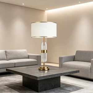 Lámpara de mesa de cristal de lujo moderna E27 LED 220V, iluminación decorativa que cuida la vista para sala de estar y dormitorio - Product Image 1