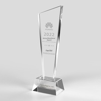 Trophée en cristal pour réunion annuelle, remise de prix d'entreprise, souvenirs créatifs haut de gamme et élégants, entreprise chinoise