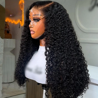 Atikual 13x4 HD Transparent Long Lace Front Wig Brazilian Virgin Human Hair Full Density Curly Double Drawn Glueless Lace All