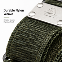 Correa de Reloj de Nailon Resistente con Placa de Identificación FREEDOM de Aleación para Apple Watch 44mm 45mm 46mm 49mm, Uso Táctico al Aire Libre para Hombre