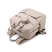 Sac à langer personnalisé avec pochette pour sucette, nouveau matériau, grande capacité, sac à dos de luxe en PU à carreaux, résistant à l'eau, usage quotidien, nylon 230D