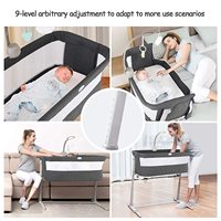 Großhandel Moderne Multifunktionale Verstellbare Hohe Baby Beistellbett Babybett Kinderbett Beistellwiege mit Rollen