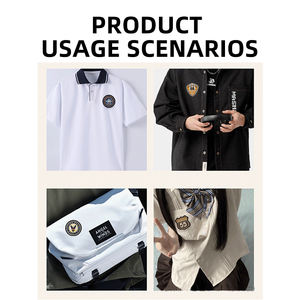 Toppa Personalizzata a Forma di Cuore Ricamata con Logo da Giardino per Divisa Scolastica con Bordo a Filo e Stampa Digitale, Toppa Tessuta da Braccio per Uso su Cappello - Product Image 3