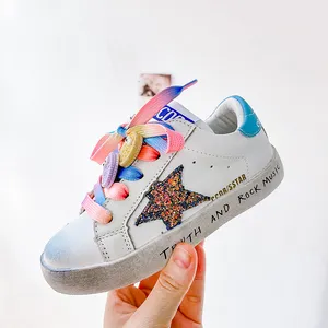 Sepatu Kustom CDB Sol Karet untuk Anak Grosir Sepatu Olahraga Anak Bintang Desainer Desain Kartun dengan Sepatu Kets Putih untuk Anak-anak