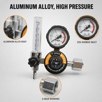 Régulateur de pression de gaz en aluminium pour soudage et découpe à l'argon CO2 250 bars G5/8 Multi-gaz Oxygène Propane Atelier CE ISO OEM