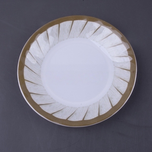 Vajilla Ecológica CRONY para la Escuela, Plato de Plástico para Restaurante, Plato Hondo de Melamina con Rayas Marrones de 8/9/10/11 Pulgadas - Product Image 2
