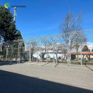 Tente de stockage industrielle robuste, abri <span class=keywords><strong>d</strong></span>ôme portable, auvent <span class=keywords><strong>d</strong></span>'<span class=keywords><strong>atelier</strong></span> à double treillis pour entrepôt, structure en aluminium - Product Image 3
