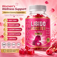 Gummies de soutien à la libido féminine au safran et maca rouge, à base de plantes, emballage personnalisé OEM, fournisseur en gros pour le bien-être des femmes