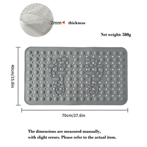Tapis de douche antidérapant en caoutchouc de <span class=keywords><strong>silicone</strong></span>, tapis de sol doux pour massage, imperméable, sans odeur, tapis de salle de bain - Product Image 3