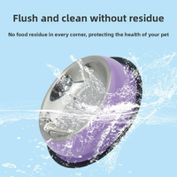 Bol pour chat et chien en acier inoxydable avec fond en caoutchouc antidérapant, design anti-chute épais, résistant à l'usure, fournitures pour animaux de compagnie