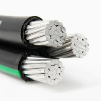 Cable de Alimentación Industrial de Bajo Voltaje 0.6/1KV, 3X95+50mm2, ABC AH, Conductor de Aluminio, Aislamiento XLPE, Revestimiento de PVC, para Instalación Aérea