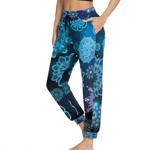 Pantalones deportivos para mujer y hombre, pantalón holgado informal con diseño de Mandala, Aladdín, harén