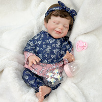 Muñeca Reborn de 18 Pulgadas en Oferta, Juguete de Vinilo para Niñas, Simulación de Bebé, Cabello Plantado a Mano