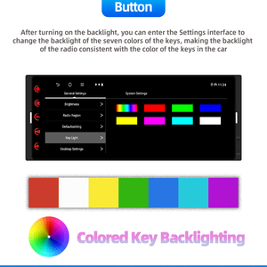 Duy nhất DIN phổ Android Car đài phát thanh stereo hệ thống đ<span class=keywords><strong>a</strong></span> phương tiện được xây dựng trong không dây Carplay Android Auto GPS Wifi Bảng điều khiển - Product Image 6