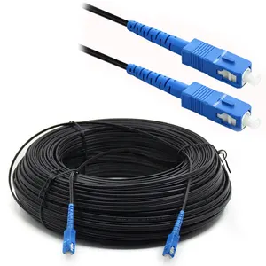 廉价工厂供应光纤电缆ftth 2芯室内外ftth分接电缆SC/apc-sc/APC快速连接器