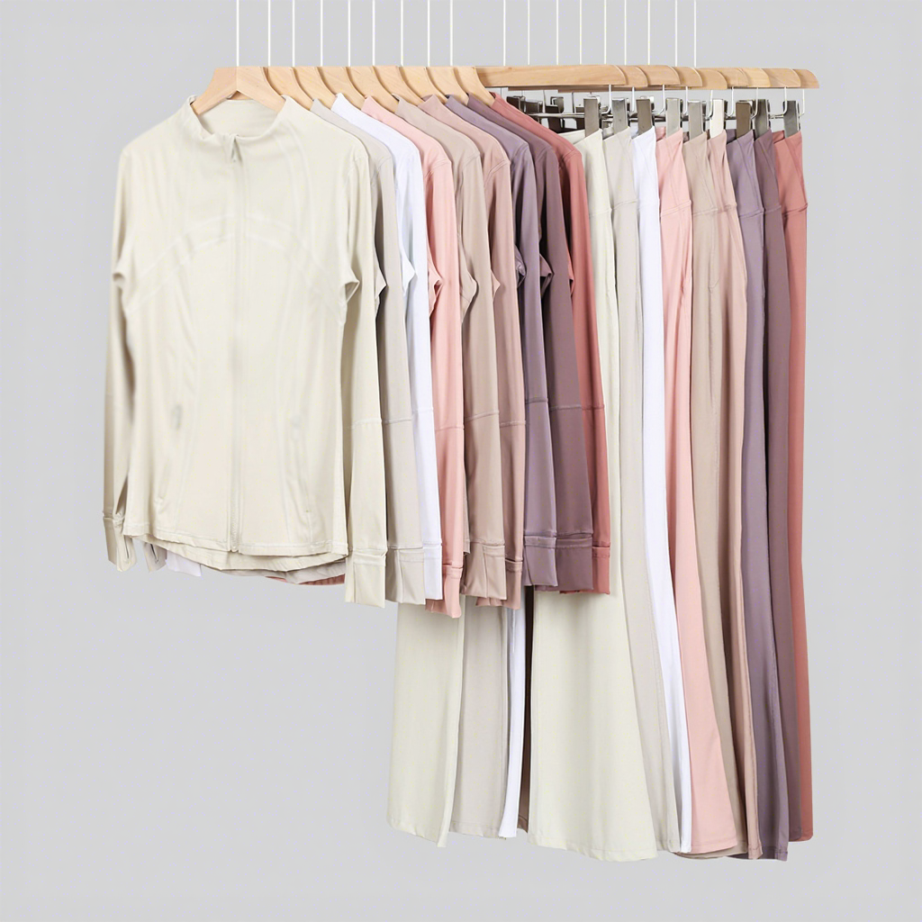 Pink-Horn collar jacket set