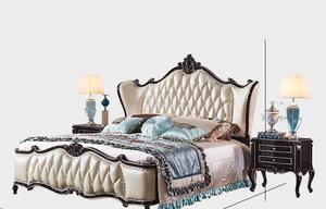 Ensemble de meubles de chambre à coucher modernes en bois massif, <span class=keywords><strong>lit</strong></span> en bois à prix abordable, design personnalisable, lits doubles <span class=keywords><strong>king</strong></span>-size avec cadre en bois massif - Product Image 3