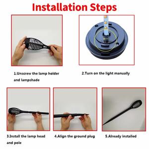 Lampes solaires à effet flamme pour extérieur, étanches, à LED, décoratives pour jardin, torche à allumage/extinction automatique, éclairage de chemin - Product Image 6