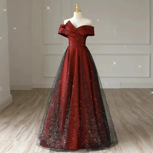 open lace back dress Zapakasa Women Sheath Spaghetti Straps Black Red Floor Length Bridesmaid  Dress with Lace-up Back