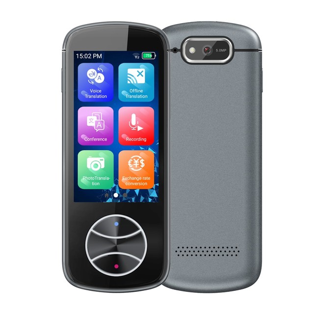 V10 3.0-inch Touch Screen 137 Languages Translator Offline Photo Translation WiFi AI Smart Voice Translator - Grey