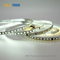 Bande LED SMD2835 Monochrome 24V 120 LED/m 8mm à Effet Pixel Chute d'Eau, Défilement et Flux, Adressable pour Décoration Intérieure