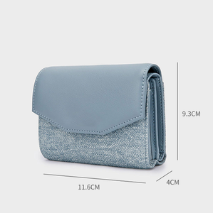 Portefeuille pour femme en PU de luxe, design classique, fabriqué sur mesure par une usine professionnelle, petit portefeuille, portefeuille zéro - Product Image 6