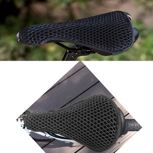 Bicycle Insulated Seat Cushion Black Breathable Mesh Cover For Mountain Bike - Product Image 1