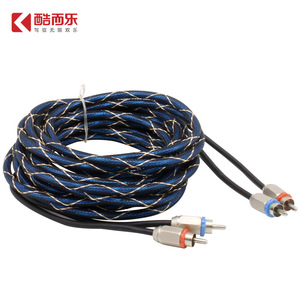 Câble RCA Kuerl 5m en cuivre pur tressé mâle-mâle pour connexion audio automobile - Product Image 3