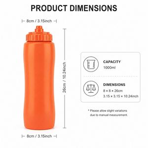 Wholesale Custom Personalized Logo Bicycle Water <b>Bottle</b> 1000ML 32oz BPA-Free <b>Plastic</b> <b>Squeeze</b> <b>Bottle</b> for Promotional Gift - Product Image 2