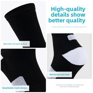 Para Meias de Treinamento de Basquete Profissional Mid-Calf Respirável Malha Meias Esportivas Toalha Inferior American Style Atacado - Product Image 3