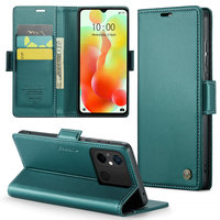 Étui portefeuille en PU avec recharge sans fil CaseMe pour Redmi 11A/12C, blocage RFID, rabat magnétique, étanche, sacs pour téléphone portable