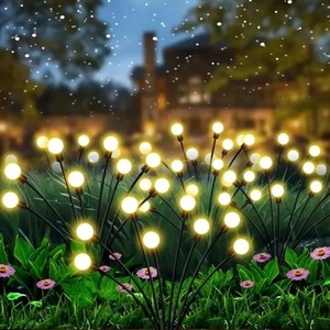 Lampada Solare <span class=keywords><strong>da</strong></span> <span class=keywords><strong>Giardino</strong></span> con 6/8/10 Luci, Lampada LED <span class=keywords><strong>a</strong></span> Forma di Lucciola con Picchetto, Decorazione per Ramadan e Festival - Product Image 2