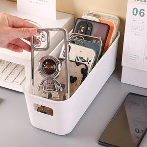 Plastic Storage <b>Box</b> Rectangle White Desktop Organizer For Phone Cases Cosmetics Socks <b>Snacks</b> Sundries - Product Image 1