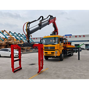 Grue de manutention de briques montée sur camion, à flèche télescopique <span class=keywords><strong>hydraulique</strong></span> de 1,5 tonne, entièrement repliable - Product Image 4