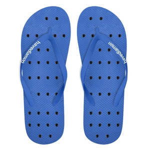 Chanclas con entresuela de PE reciclable, de secado rápido, con orificios de drenaje, sandalias de ducha ecológicas, pantuflas de masaje, logotipo personalizado, venta al por mayor - Product Image 2