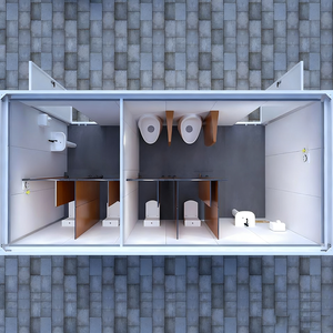 Meilleure vente Luxe 40 pieds Cabine de douche mobile détachable avec toilettes portables pour appartement et extérieur - Product Image 5