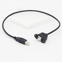 Câble de montage sur panneau USB personnalisé Type B Câble de rallonge mâle à femelle pour montage sur panneau Cordon de données d'imprimante