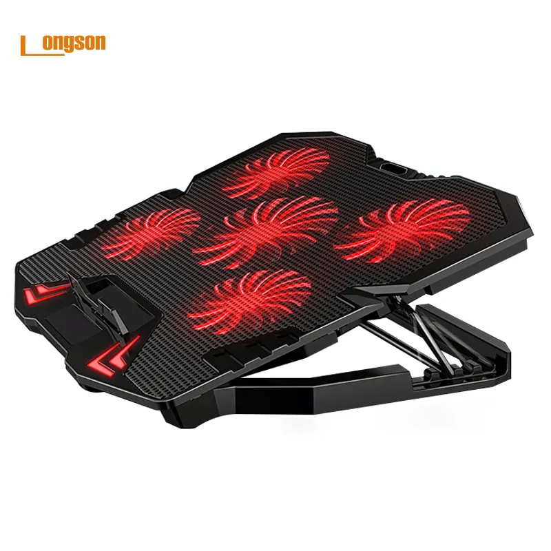 17 Inch USB Fans, Cooler 5 cooling Fans, LED Notebook Stand Laptop Cooling Pad/