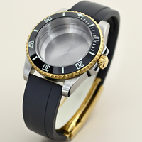 Boîtier de montre de plongée SUB 40MM en acier à rotation unidirectionnelle avec verre saphir pour mouvements NH35/36 NH72/70 Miyota8205 ETA2824 - Vente chaude