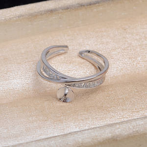 Wenchi - Soporte para Anillo Abierto DIY, Modelo 16608, Plata S925 Chapada en Oro con Cuentas de 7-9 mm, 6 mm/8 mm/10 mm - Product Image 4