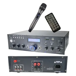 2 x50w karaoke amplificador estéreo, com microfone sem fio e tela lcd