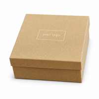 Boîte cadeau en papier avec couvercle et base, finition texturée, impression de logo personnalisée et insert en raphia pour bijoux, parfums, cosmétiques