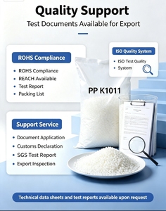 เม็ดพลาสติกโพลีโพรพิลีนเวอร์จิน PP K1011 ของฟอร์โมซา พลาสติกส์ โฮโมพอลิเมอร์ เกรดสำหรับฉีดขึ้นรูป ความแข็งสูง เงาสูง เกรดสำหรับอาหาร - Product Image 1