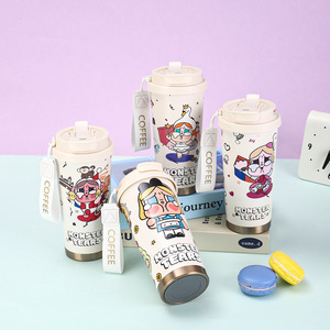 Monster Tears Cartoon Stainless Steel Tumbler 500Ml Insulated Coffee Cup With Lid And Strap For Travel And Outdoor Use - Product Image 2