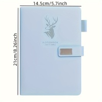 Carnet A5 en Cuir PU 160 Pages, Agenda Rigide avec Fermeture Magnétique, Pages Réglées Résistantes à l'Eau, Mini Calendrier et Vue Hebdomadaire. Idéal pour Étudiants