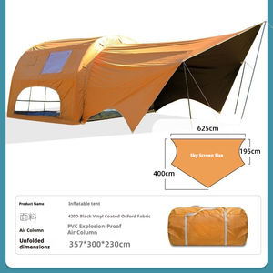 <span class=keywords><strong>Tente</strong></span> de camping gonflable Oxford 20 places, 4-6 personnes, installation rapide, imperméable, coupe-vent, quatre saisons, fenêtre en TPU et trou pour cheminée - Product Image 2