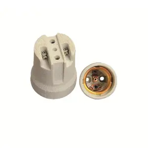 E27 519 porcelain lamp holder ceramic lamp socket E27 E26 CE with bracket with screw with wire Lamp base