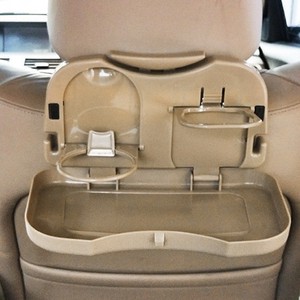Car Seat Back Tray Table Plastic Multi Functional Cup Holder Storage Box For <b>Dining</b> Pink Pig Design - Product Image 3