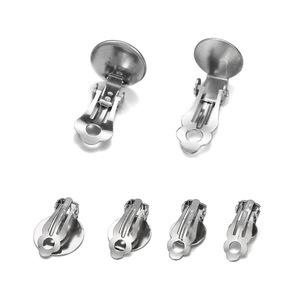 Stainless Steel Frog Clip <b>Earrings</b> 8-14mm Smooth Surface Clip-On For Non-Pierced Ears - Product Image 1